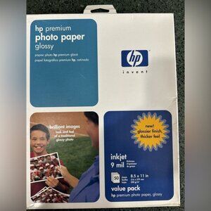HP Premium Photo Paper 9 mil Glossy 8-1/2 x 11 C6979A 50 Sheets Open Box + More